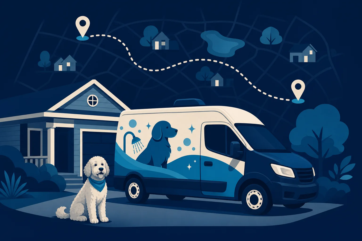 How to Build a Website for a Mobile Dog Grooming Business That Books Routes