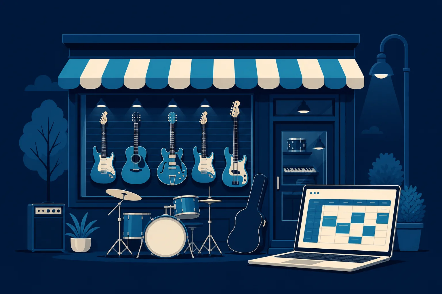 How to Build a Website for a Music Store That Books Lessons and Sells Gear